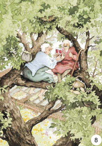 Inge Löök postikortti Viinillä puussa